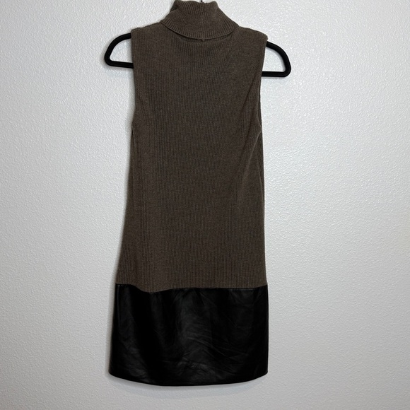 Bailey / 44 American in Paris Turtleneck Dress Taupe Black Womens S Wool Blend - Picture 6 of 6